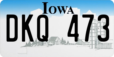 IA license plate DKQ473