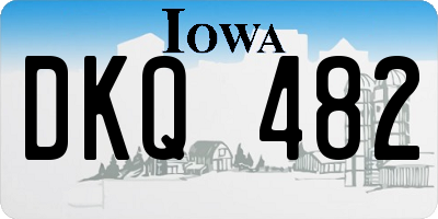 IA license plate DKQ482