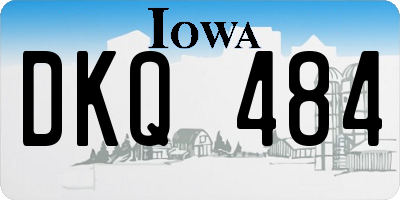 IA license plate DKQ484