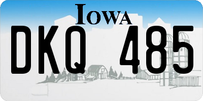 IA license plate DKQ485