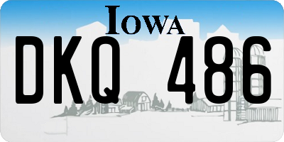 IA license plate DKQ486