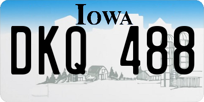 IA license plate DKQ488