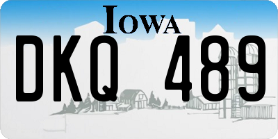 IA license plate DKQ489