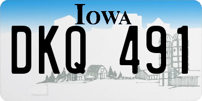 IA license plate DKQ491