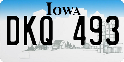 IA license plate DKQ493