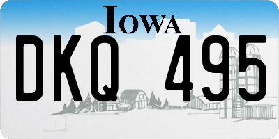 IA license plate DKQ495