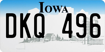 IA license plate DKQ496