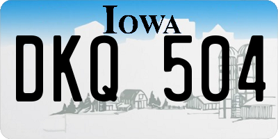IA license plate DKQ504