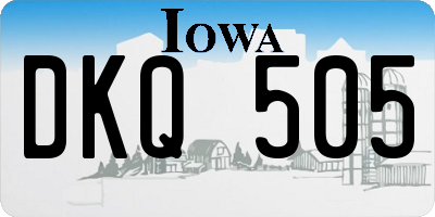 IA license plate DKQ505