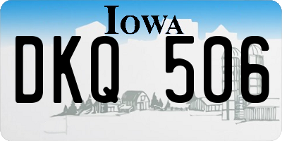 IA license plate DKQ506