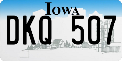 IA license plate DKQ507