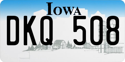 IA license plate DKQ508