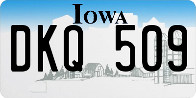 IA license plate DKQ509