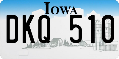 IA license plate DKQ510