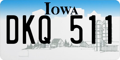 IA license plate DKQ511