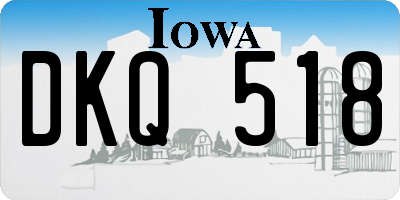 IA license plate DKQ518