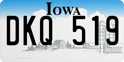 IA license plate DKQ519