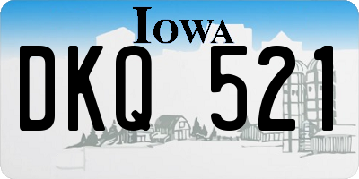 IA license plate DKQ521
