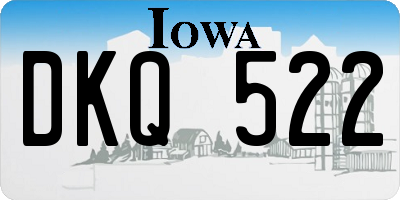 IA license plate DKQ522