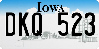 IA license plate DKQ523