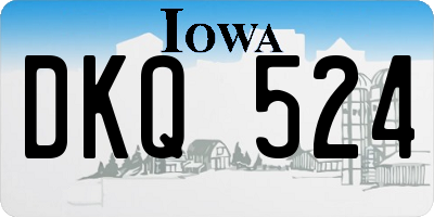 IA license plate DKQ524