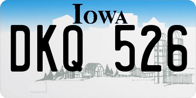 IA license plate DKQ526