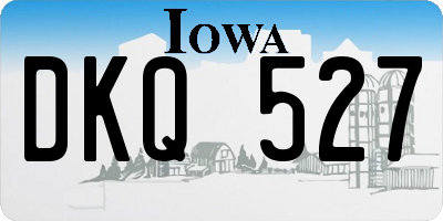 IA license plate DKQ527