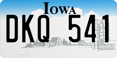IA license plate DKQ541