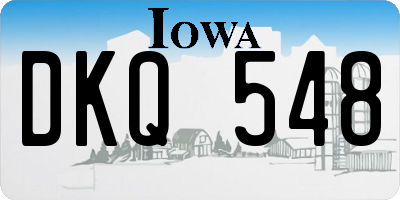 IA license plate DKQ548