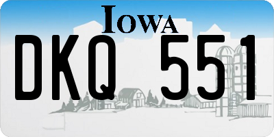 IA license plate DKQ551