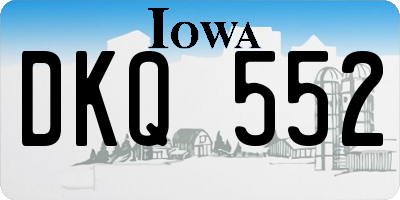 IA license plate DKQ552