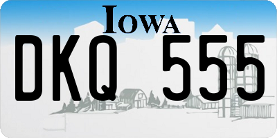 IA license plate DKQ555