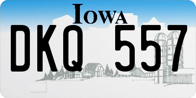 IA license plate DKQ557