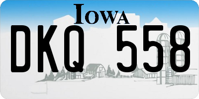 IA license plate DKQ558
