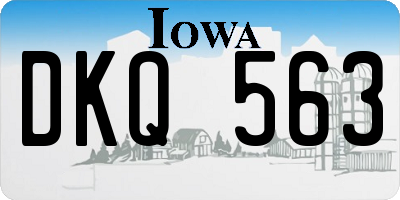 IA license plate DKQ563