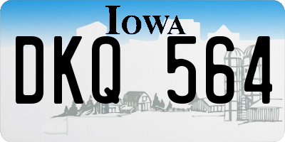 IA license plate DKQ564