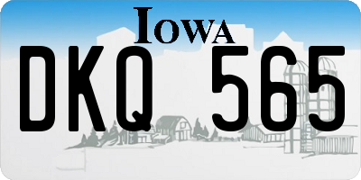 IA license plate DKQ565