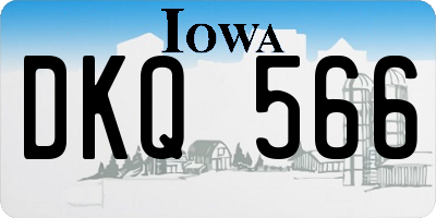 IA license plate DKQ566