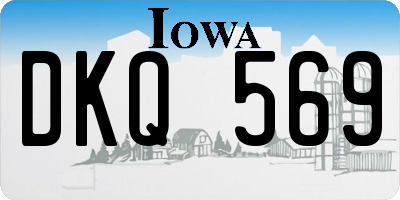 IA license plate DKQ569