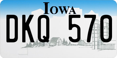 IA license plate DKQ570