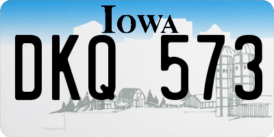 IA license plate DKQ573