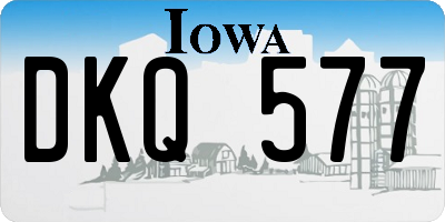 IA license plate DKQ577