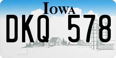 IA license plate DKQ578
