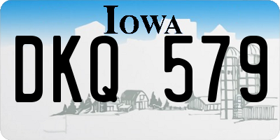 IA license plate DKQ579
