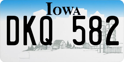 IA license plate DKQ582