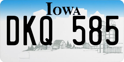 IA license plate DKQ585