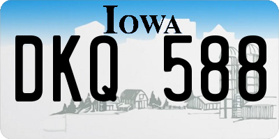 IA license plate DKQ588