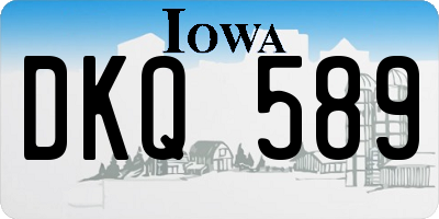 IA license plate DKQ589