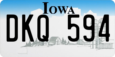 IA license plate DKQ594