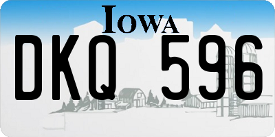 IA license plate DKQ596